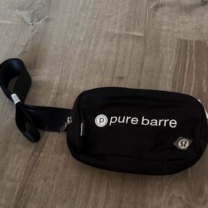 Pure Barre x Lululemon Black Belt Bag